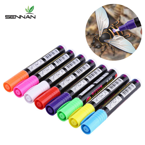 1 Pcs Queen Bee Marking Marker Pen Set 8 Color Beekeeping And Bees Tools Queen Bee Mark Plastic Marks Pen Bee Tools