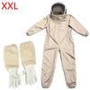 Professional Ventilated Full Body Beekeeping Bee Keeping Suit w/ Leather Gloves